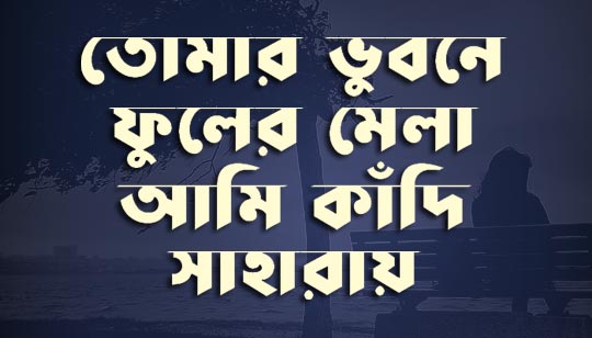 Tomar Bhubone Phuler Mela Lyrics (তোমার ভুবনে ফুলের মেলা) Akhil Bandhu Ghosh