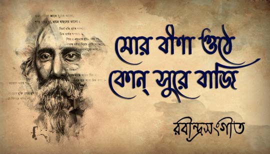 Mor Bina Othe Kon Sure Baji Lyrics (মোর বীণা ওঠে) Rabindra Sangeet